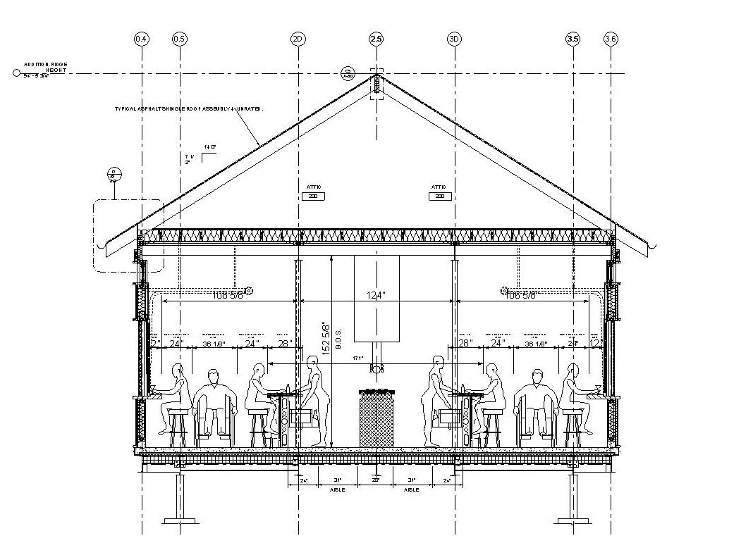 A section view of an island bar depicts how bars are designed from the inside-out