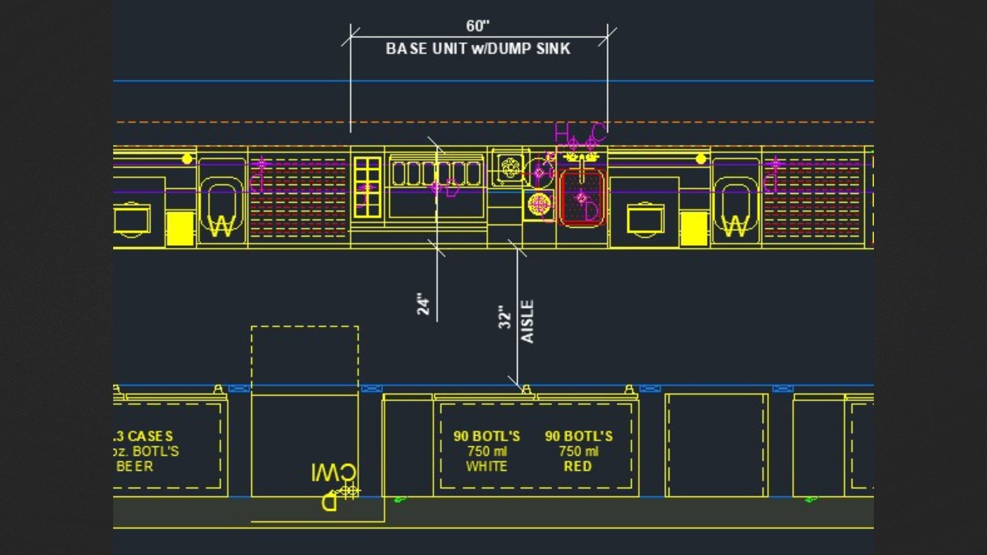 BAR PLAN WITH 60 TAFFER STATION