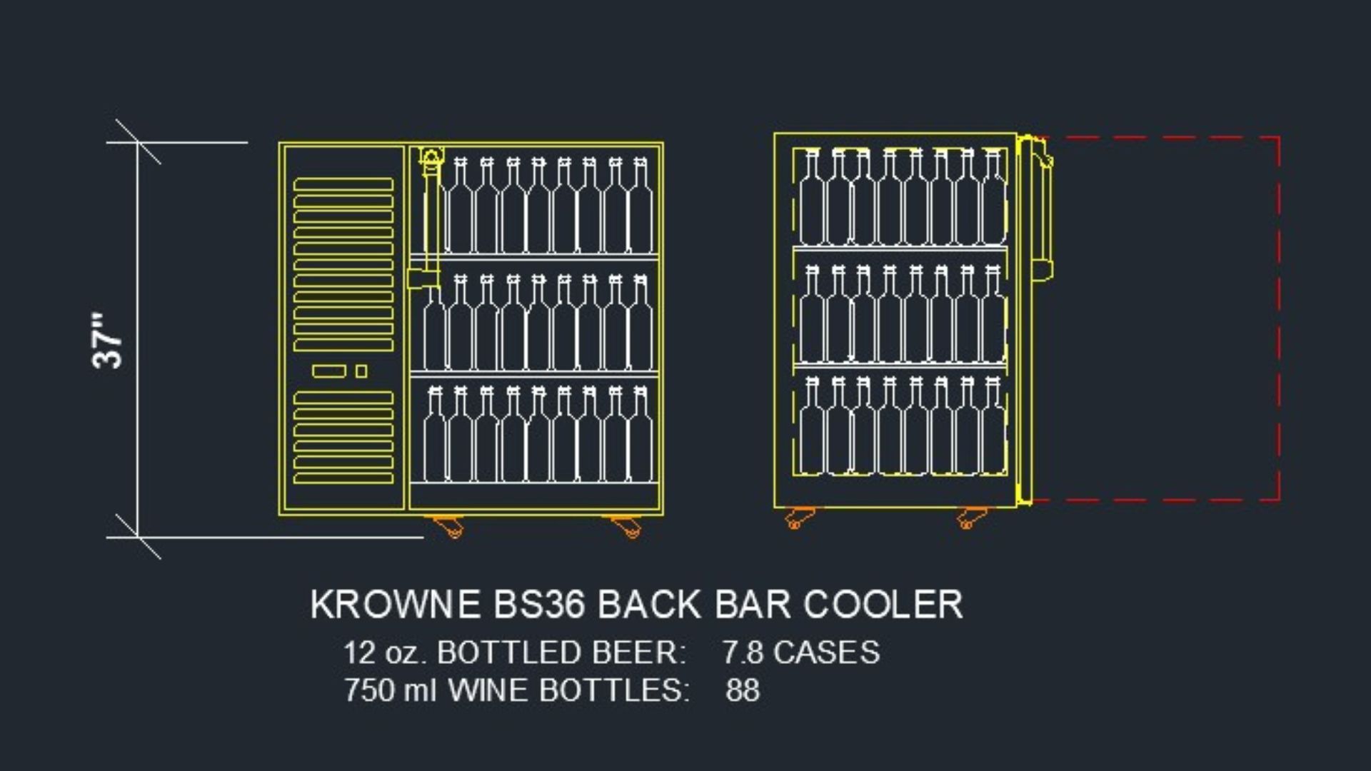 KROWNE BS36 WITH 12 OZ BOTTLES